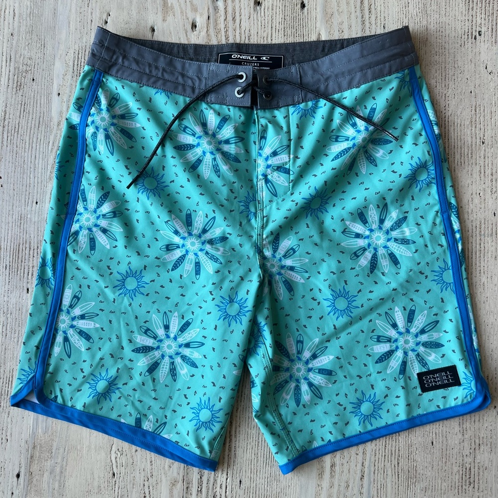 O’Neill Cruzers Hyperfreak Stretch Hyperdry Board Shorts size 29 EUC